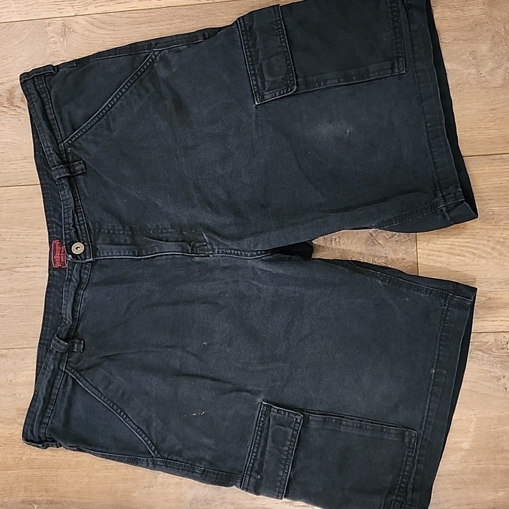 Five Brother Cargo Shorts Black Workwear Casual 100% Cotton Men's size 40